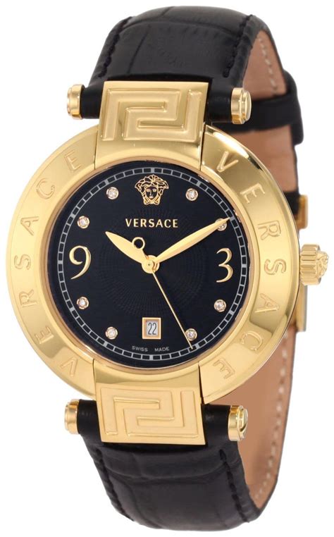 black and gold versace watch|versace watch gold plated.